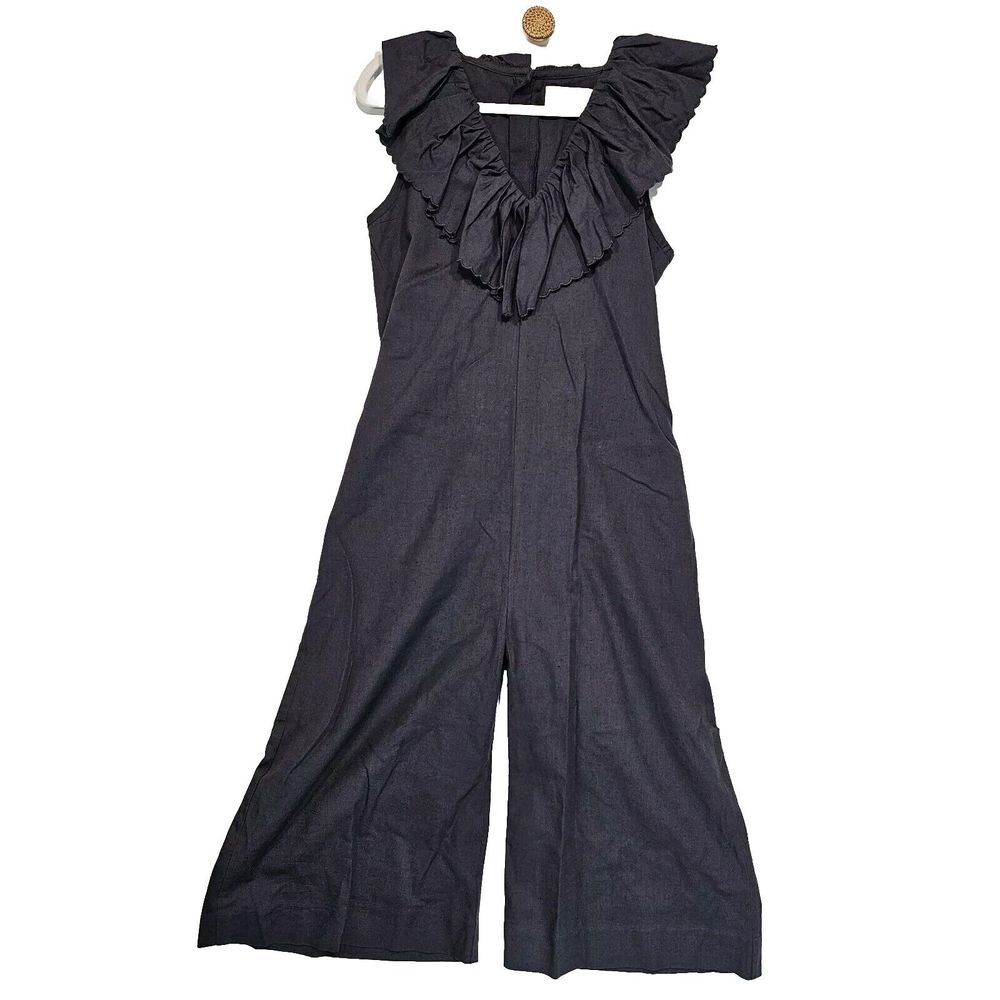 Maria Stanley‎ Anthropologie Cascada Cropped Jumpsuit XS Blue